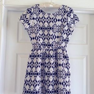 ONE CLOTHING Los Angeles Black White Silver Embroidered Mini Dress Women’s Small